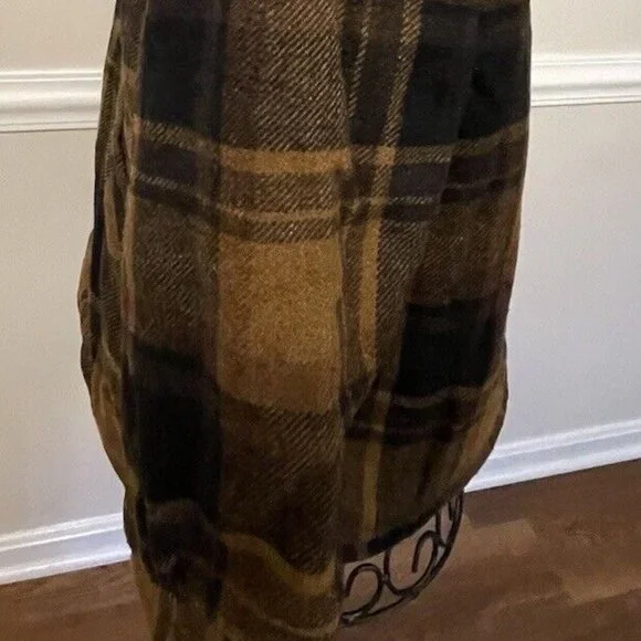 Men's WOOL SHEEPSKIN Plaid Coat LAND-N-LAKES Coat Vintage Men's Sheepskin Jacket